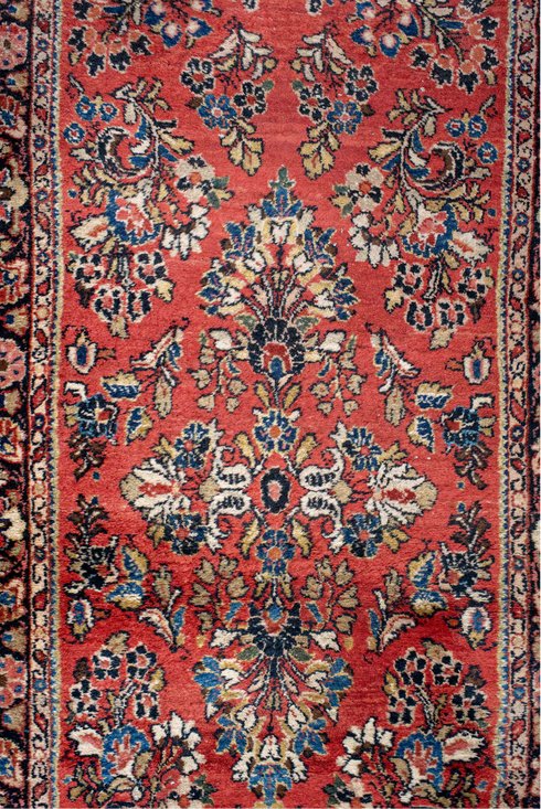 Antique Sarouk Runner Rug (2' x 18')